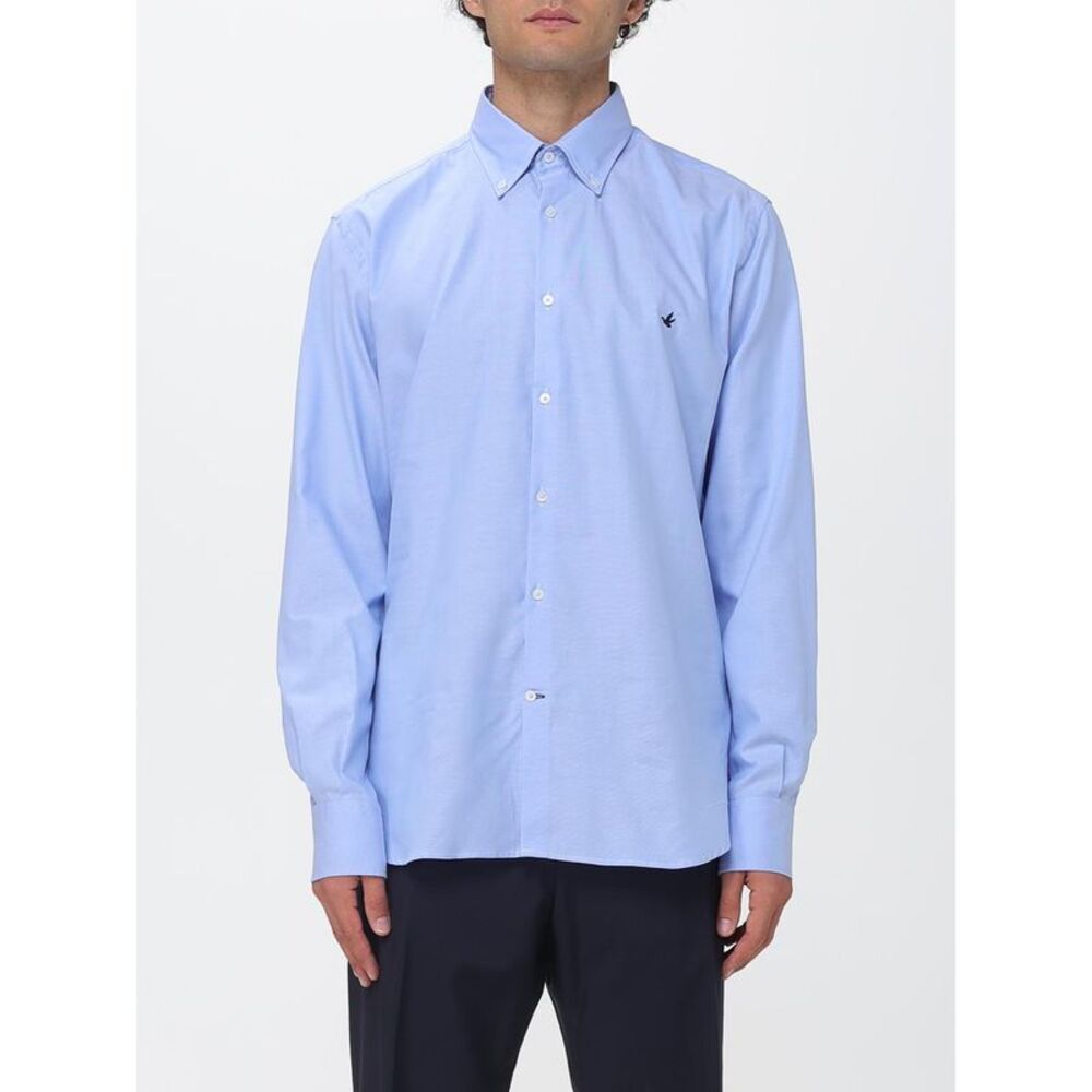 Brooksfield Men Button-Down Collar Casual Shirt Brooksfield In Oxford Cotton